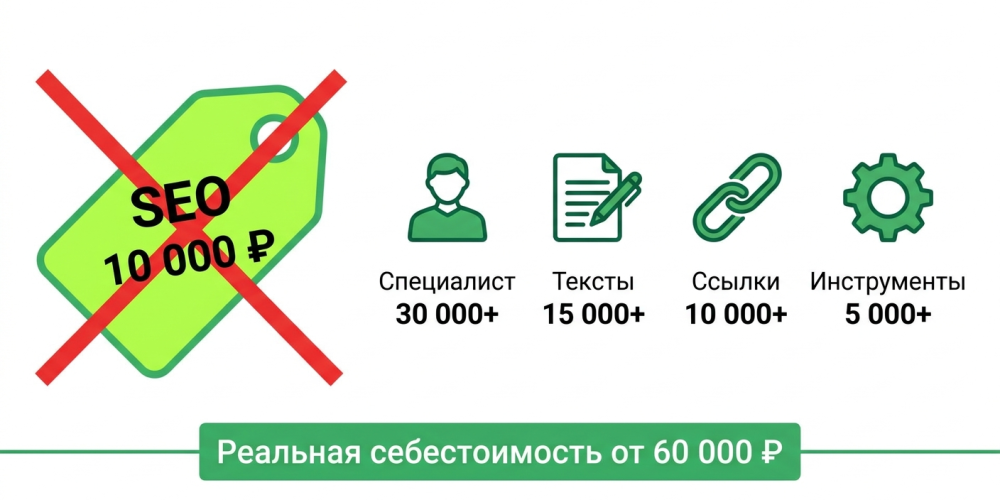 Почему SEO не может стоить 10 000 рублей: разбираем реальность